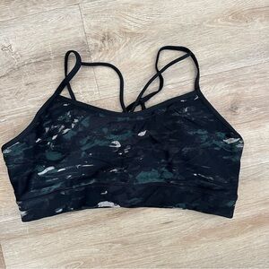 Donna Karan Bra Active Black and Dark Green Extra Large Sports Bra Athletic XL